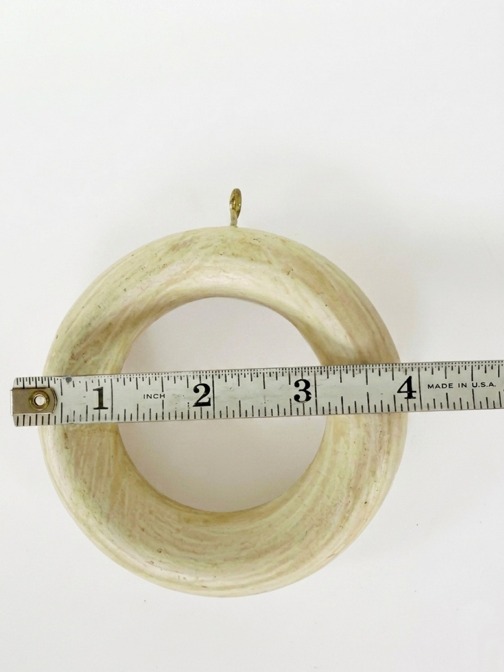 25 Kirsch 2 in WOOD DRAPERY RINGS /2 sets Ribbed and Smooth - Picture 3 of 6